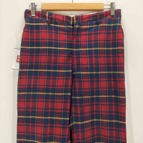 baltmare&co waldesジップ チェックスラックスパンツ メンズ