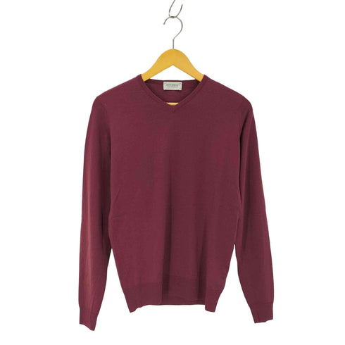 ジョンスメドレー JOHN SMEDLEY Vネック ウールセーター メンズ import:M