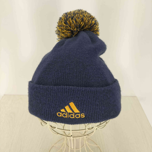 アディダス adidas ロゴ刺繍 ボンボンニット帽 メンズ