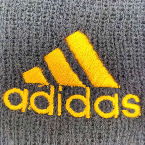 アディダス adidas ロゴ刺繍 ボンボンニット帽 メンズ