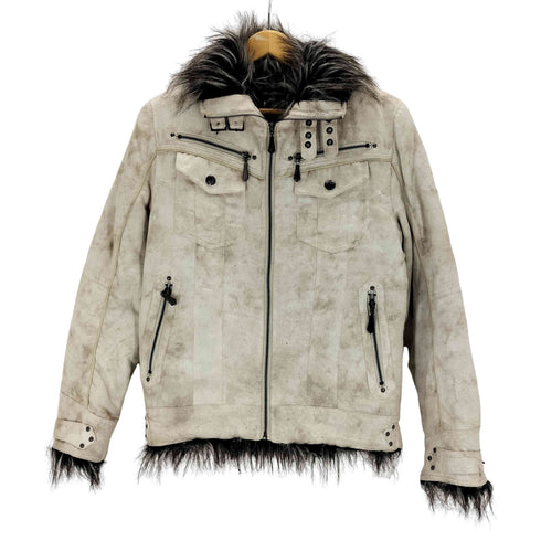 intheattic homme 裏ファー 加工デザインブルゾン メンズ