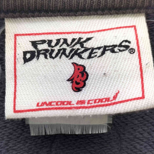 パンクドランカーズ PUNK DRUNKERS ダメージ加工 クルーネックスウェット メンズ