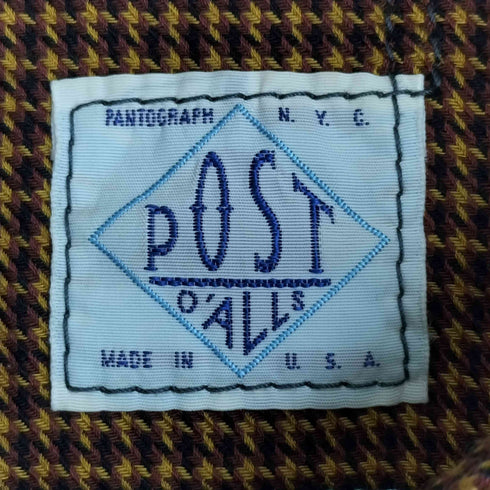 ポストオーバーオールズ POST OVERALLS USA製 ネルシャツ メンズ
