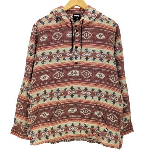 エフティーシー FTC HOODED ORTEGA SHIRT ネイティブ柄 フーデットシャツ メンズ JPN:L