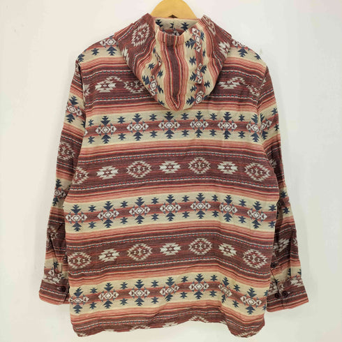 エフティーシー FTC HOODED ORTEGA SHIRT ネイティブ柄 フーデットシャツ メンズ JPN:L