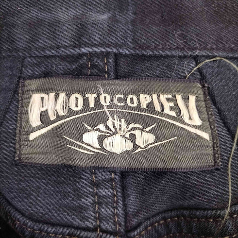PHOTOCOPIEU DORIS ボタンフライ 再構築 ブラックデニムパンツ レディース JPN:36