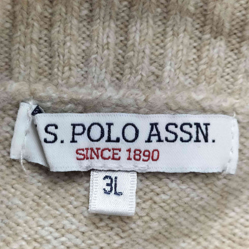 ユーエスポロアッスン U.S.POLO ASSN 刺繍ロゴ ハイネックニット メンズ 3L