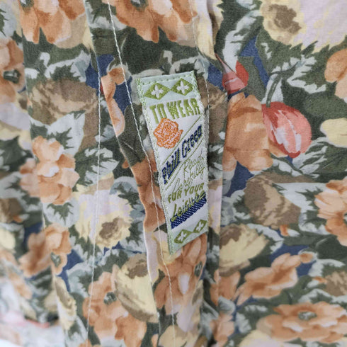 PHILL GREEN フロント 2ポケット 花柄 L/S シャツ メンズ