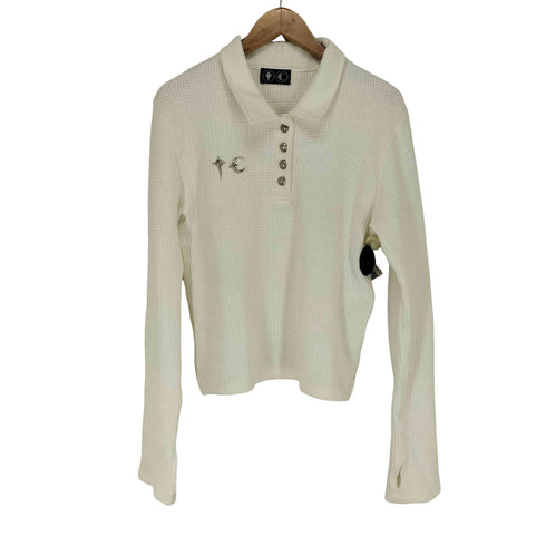 THUG CLUB 24AW メタリックロゴサーマルシャツ レディース JPN:3