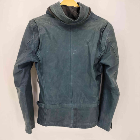 キャサリンハムネットロンドン KATHARINE HAMNETT LONDON ラムレザー フード収納 レザージャケット メンズ import:L