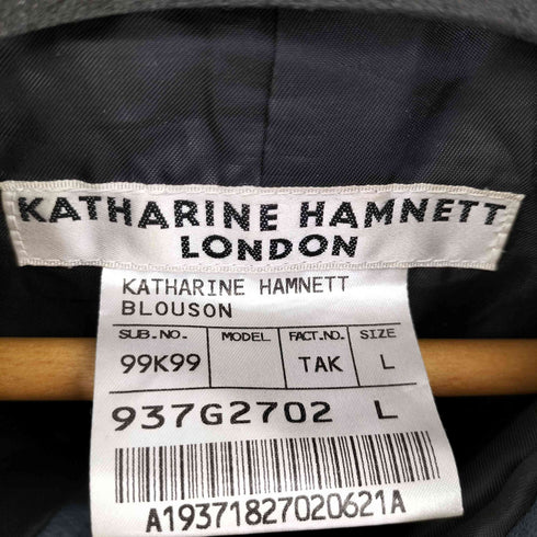 キャサリンハムネットロンドン KATHARINE HAMNETT LONDON ラムレザー フード収納 レザージャケット メンズ import:L