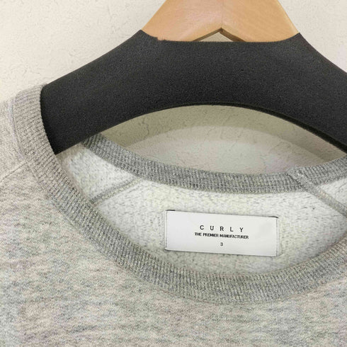 カーリー CURLY THE PREMIER MANUFACTURER 裏起毛 霜降りクルーネックスウェット メンズ JPN:3