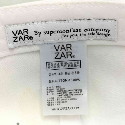 バザール VARZAR ロゴ スタッズ ベースボール 6パネル キャップ レディース