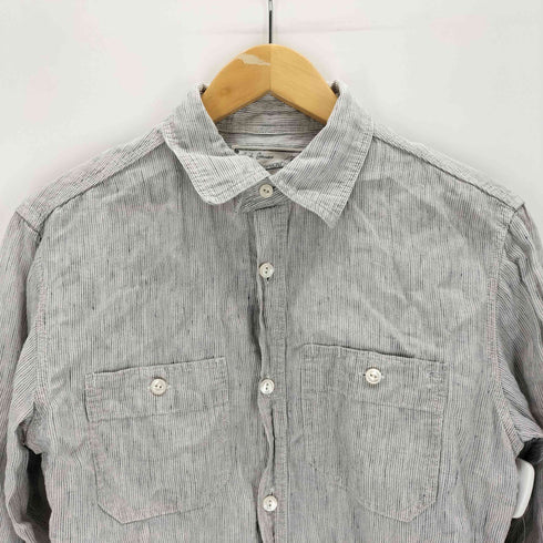 ショット Schott リネンストライプシャツ メンズ JPN:S
