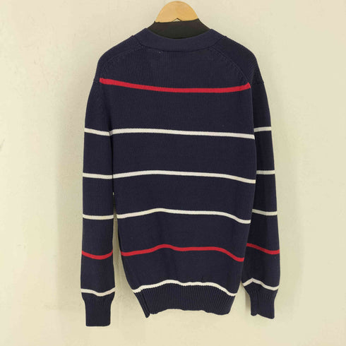 アイゾッドラコステ IZOD LACOSTE 青タグ コットンボーダーカーディガン メンズ import:L