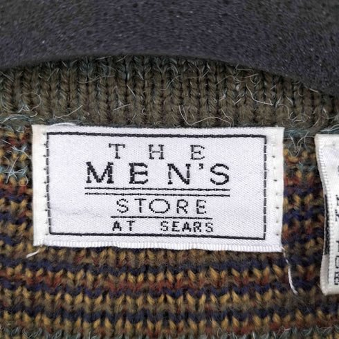 シアーズ Sears THE MEN'S STORE 総柄アクリルナイロン 襟付きニット メンズ 2XL