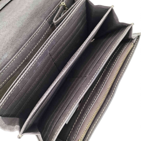 タケオキクチ TAKEO KIKUCHI ロゴ刻印 レザーウォレット 長財布 メンズ