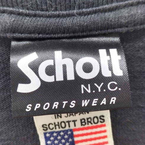 ショット Schott クルーネックカットソー USA製 メンズ JPN:M