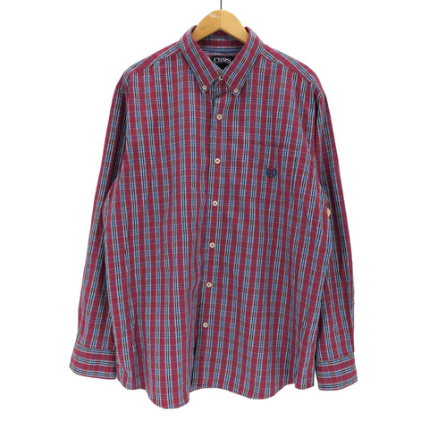 チャップス CHAPS STRETCH EASY CARE ボタンダウンチェックシャツ メンズ import:XL
