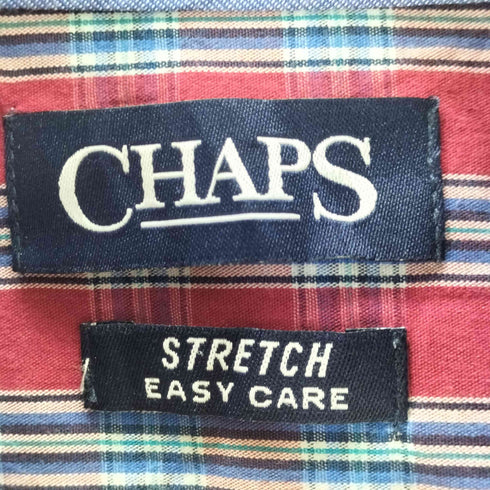 チャップス CHAPS STRETCH EASY CARE ボタンダウンチェックシャツ メンズ import:XL