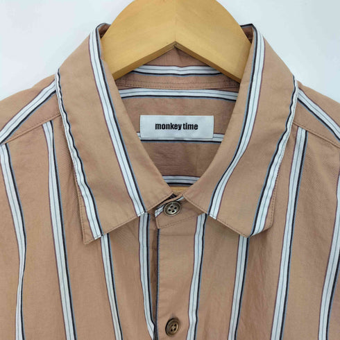 モンキータイム MONKEY TIME MULTI STRIPE BROAD CPO SHIRT メンズ JPN:XL