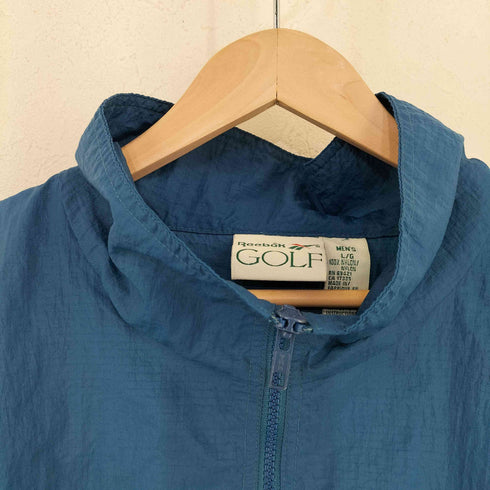 リーボック Reebok GOLF 首元ロゴ刺繍 リップストップナイロン ジップアップブルゾン メンズ import:L