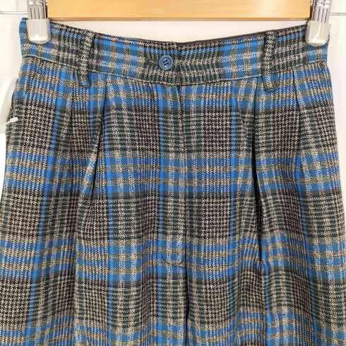 ケンゾーパリス KENZO PARIS チェック柄 センタープレス 2タック スラックスパンツ レディース import:S