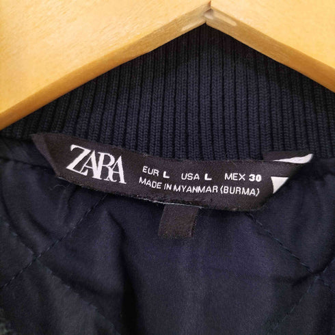 ザラ ZARA CROPPED BOMBER JACKET クロップドボンバージャケット レディース import:L