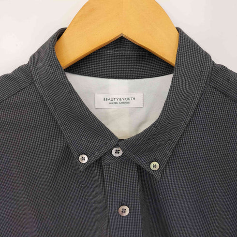 ビューティーアンドユースユナイテッドアローズ BEAUTY & YOUTH UNITED ARROWS BY カット ハウンド トゥース ボタンダウン スリムシャツ メンズ JPN:XL