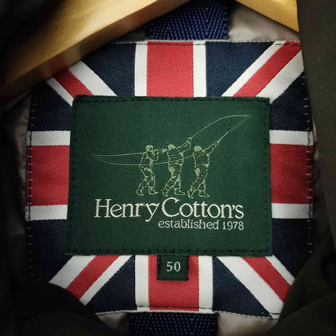 ヘンリーコットンズ Henry Cottons チンスト付 ダウンキルティングジャケット メンズ 50