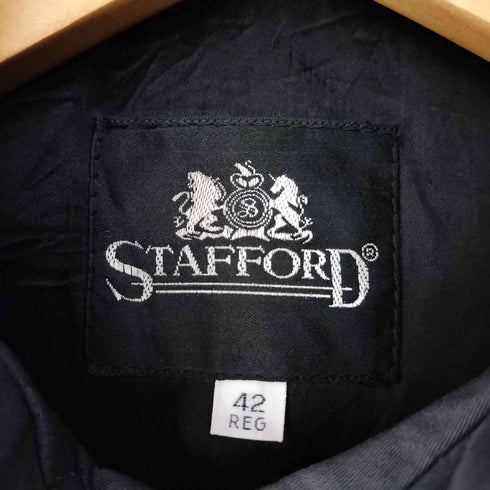 スタッフォード STAFFORD 90-00s 裏地背抜きボアライナー 比翼ロングステンカラーコート メンズ 42