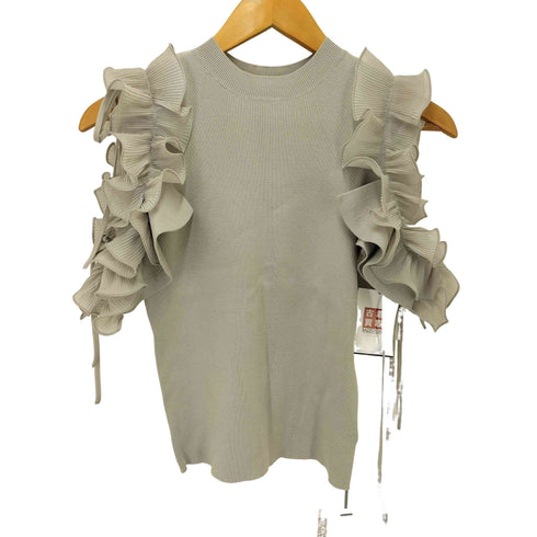 スナイデル snidel Sustainaフリルスリーブニットトップス レディース ONE SIZE