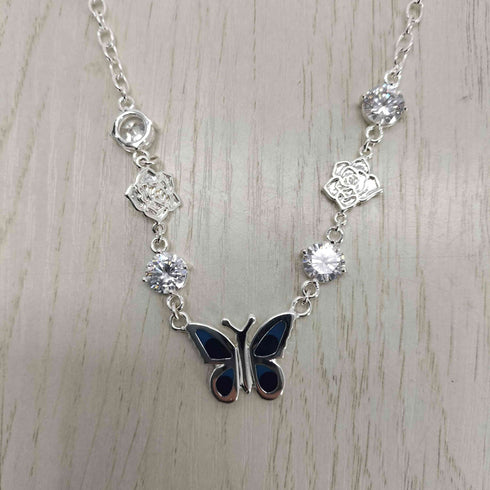 stugazi White Zirconia Angel Necklace メンズ