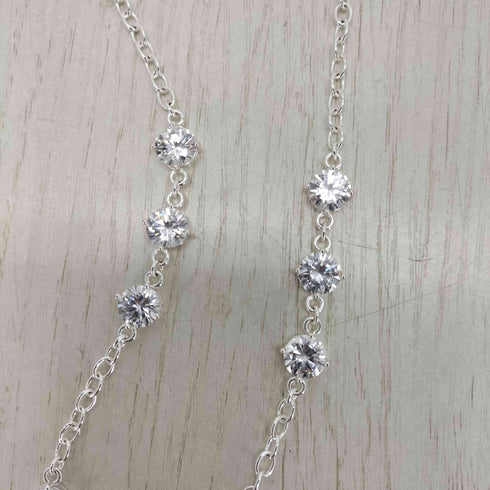 stugazi White Zirconia Angel Necklace メンズ