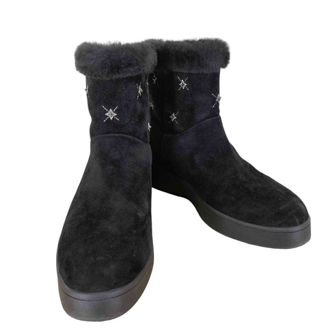 ランバンコレクション LANVIN COLLECTION フェイクファーショートブーツ レディース JPN:24.5