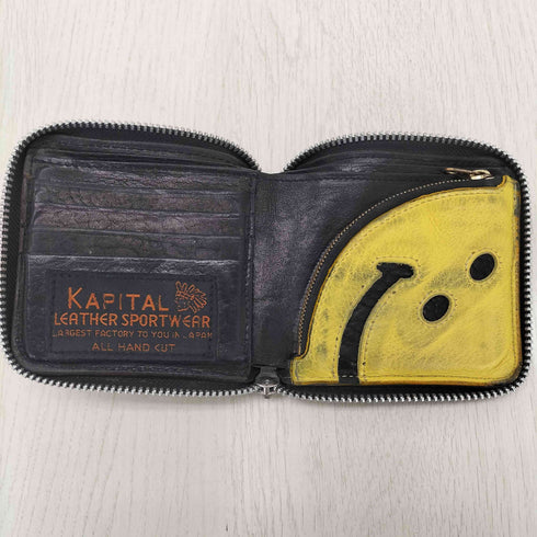 キャピタル KAPITAL レザーウォレット スマイル メンズ