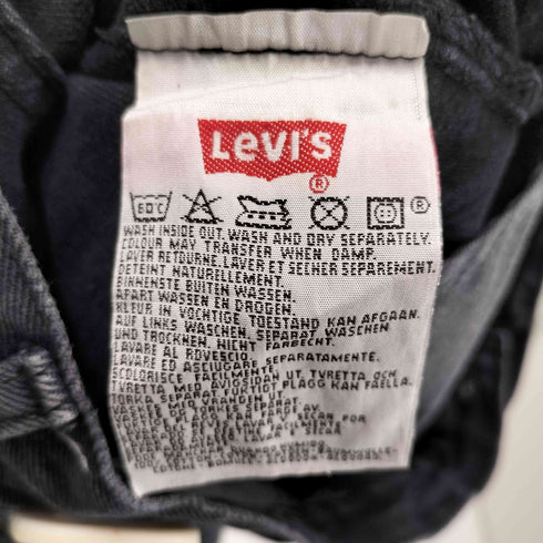 リーバイス Levis 90-2000s 501 ボタンフライ 後染めブラック ストレートデニム メンズ W30 L36