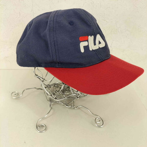 フィラ FILA フロントロゴ刺繍 スナップバック 6パネルキャップ メンズ
