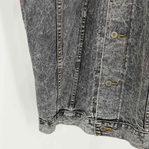 HOLLYWOOD ERA ウォッシュ加工 ブラックデニム ロングコート メンズ import:M
