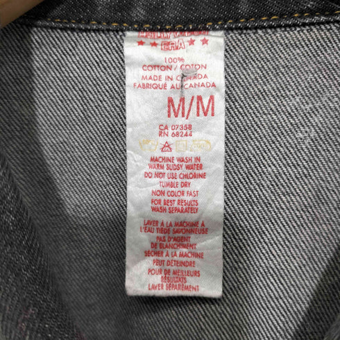 HOLLYWOOD ERA ウォッシュ加工 ブラックデニム ロングコート メンズ import:M