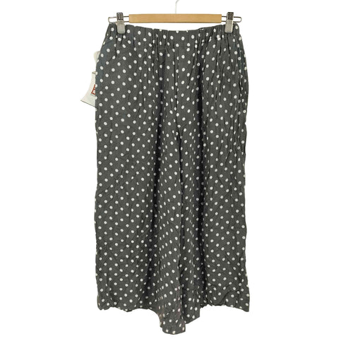 ブラックコムデギャルソン BLACK COMME des GARCONS AD2019 20SS ドット柄レーヨン100 クロップドパンツ レディース JPN:S