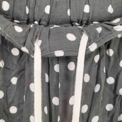ブラックコムデギャルソン BLACK COMME des GARCONS AD2019 20SS ドット柄レーヨン100 クロップドパンツ レディース JPN:S