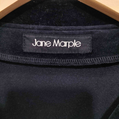 ジェーンマープルドンルサロン Jane Marple Dans Le Salon ベロア地 襟フリル ライダースジャケット レディース JPN:M