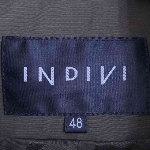 インディヴィ INDIVI 裏地カモ柄 フーディ ミリタリーコート レディース 48