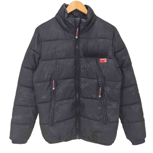 スーパードライ Superdry 極度乾燥(しなさい) カモ柄プリントダウンジャケット メンズ S
