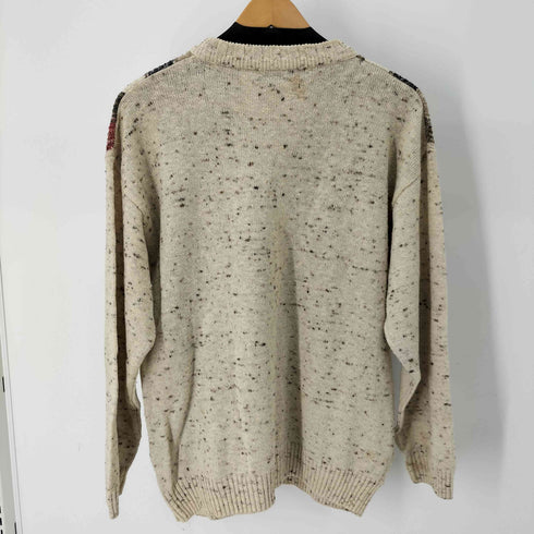 イタリア製 メランジクルーネックリブニット メンズ import:L