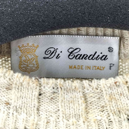 イタリア製 メランジクルーネックリブニット メンズ import:L