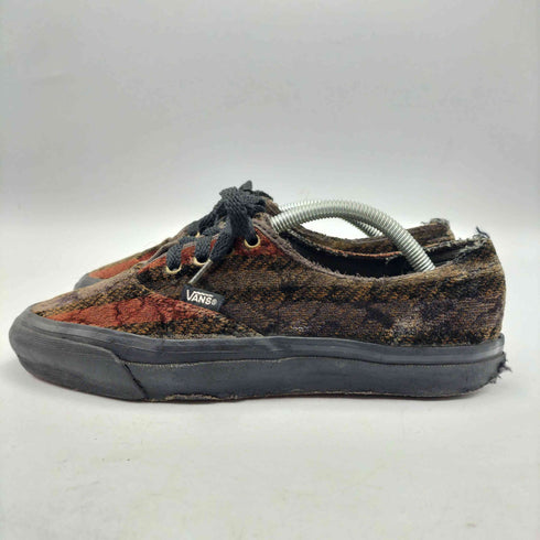 バンズ VANS 90S USA製 AUTHENTIC オーセンティック ベロア ストライプ 総柄 ローカット スニーカー レディース