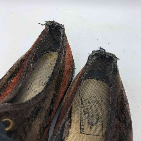 バンズ VANS 90S USA製 AUTHENTIC オーセンティック ベロア ストライプ 総柄 ローカット スニーカー レディース