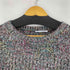 ザラ ZARA Shimmer Silver Multicolor Faux Fur Knit Sweater Top レディース US L